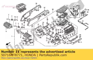 Honda 50716MT8771 plaque, r. étape passager - La partie au fond