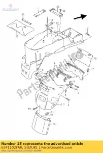 Suzuki 6341102FA0 spatbord, rr fe - Onderkant