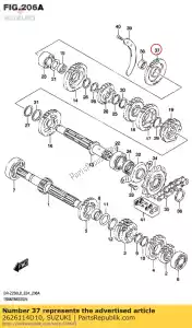 suzuki 2626114D10 bieg, rozrusznik no?ny na biegu ja?owym, nt: 27 - Dół