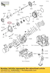 kawasaki 161420732 pokrywa-pompa wody zx636fff - Dół