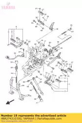 Aqui você pode pedir o apoio para os pés, parte traseira 1 em Yamaha , com o número da peça 4BR274310100: