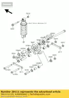 391111119, Kawasaki, asta-cravatta, sospensione kawasaki kle  a b kle500 500 , Nuovo