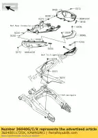 36040011725X, Kawasaki, cover-tail, rh, m.m.gray kawasaki er6f  f e er 6f abs 650 , Nouveau