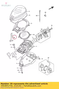 suzuki 3493841F40 guía, senador de velocidad - Lado inferior