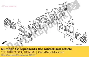 honda 13318MCA003 dragende e, belangrijkste (geel) - Onderkant