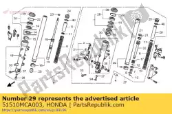 Qui puoi ordinare pipe comp., l. Fr. Forchetta da Honda , con numero parte 51510MCA003: