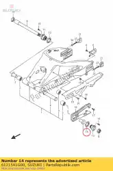 Qui puoi ordinare nut, rr swgarm p da Suzuki , con numero parte 6121541G00: