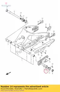 suzuki 6121541G00 nut, rr swgarm p - Il fondo