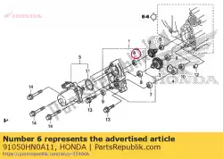 Ici, vous pouvez commander le roulement, bille radiale, 696zz auprès de Honda , avec le numéro de pièce 91050HN0A11: