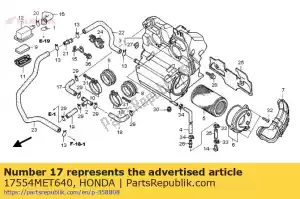 Honda 17554MET640 rura, r. odpowietrznik - Dół