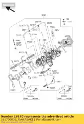 Here you can order the link-assy from Kawasaki, with part number 161700005: