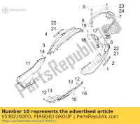 65382300EO, Piaggio Group, Spojler lewy piaggio x 125 250 2008, Nowy