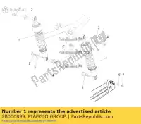 2B000899, Piaggio Group, Schokbreker achter moto-guzzi v zgulw100, zgulwuc0  zgulw600, zgulw601 zgulwub0 zgulwue0 750 2014 2016, Nieuw