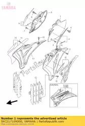zijdeksel 1 van Yamaha, met onderdeel nummer 5XC217109000, bestel je hier online: