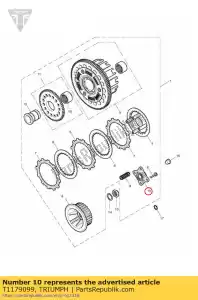 triumph T1179099 plaat assy lifter koppeling - Onderkant