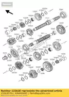 132620761, Kawasaki, engrenagem, saída 5, 26t zr1000daf kawasaki z 1000 2010 2011 2012 2013, Novo