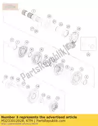 Ici, vous pouvez commander le ralenti 2. G version 'e auprès de KTM , avec le numéro de pièce M3233012028: