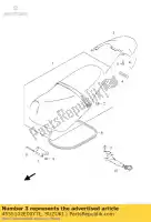 4555102E00Y7L, Suzuki, housse, siège arrière suzuki ay 50 2005 2006, Nouveau