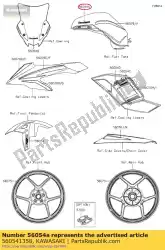 Here you can order the mark,fuel tank,kawasaki zx1000 from Kawasaki, with part number 560541358: