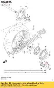 Suzuki 6475144G00 espaçador, eixo traseiro - Lado inferior