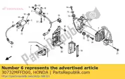 Ici, vous pouvez commander le cord assy., rr. Haute dizaines auprès de Honda , avec le numéro de pièce 30732MFFD00: