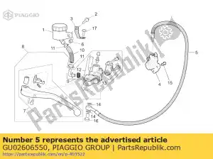 Piaggio Group GU02606550 tubo de embreagem - Lado inferior