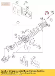 Qui puoi ordinare tubo freno anteriore 1065mm da KTM , con numero parte 70013010100: