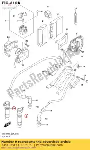 suzuki 3341035F11 ignition coil - Bottom side