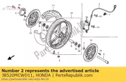 Here you can order the sensor, fr. Wheel speed from Honda, with part number 38520MCWD11: