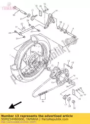 Here you can order the sprocket, driven (48t) from Yamaha, with part number 5DM254480000: