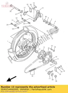 yamaha 5DM254480000 sprocket, driven (48t) - Bottom side