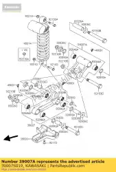 Aquí puede pedir brazo-susp de Kawasaki , con el número de pieza 39007S019: