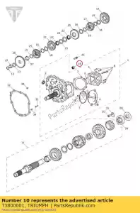 triumph T3800001 bearing needle 20 x 14 x 12 - Bottom side