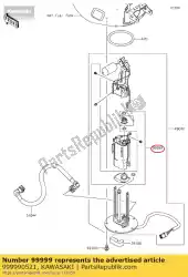 Aquí puede pedir kit, filtro de combustible de Kawasaki , con el número de pieza 999990521: