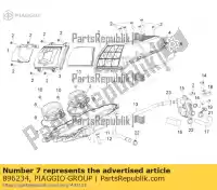 896234, Piaggio Group, base de la carcasa del filtro aprilia  dorsoduro zd4tv000, zd4tv001, zd4tva00, zd4tva01, zd4tvc00,  1200 2010 2011 2012 2013 2016, Nuevo