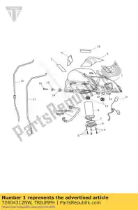 triumph T2404312NW t2404312-nw fuel tank assy - Bottom side