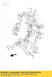 suzuki 5135201DD0 parafuso, direção s - Lado inferior