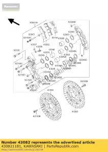 Kawasaki 430821181 pad-assy-brake - Bottom side