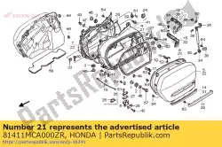 Here you can order the body, l. Saddlebag *nha27 from Honda, with part number 81411MCA000ZR: