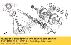 Here you can order the bearing a, connecting rod from Honda, with part number 13214MFL003: