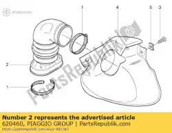 Ici, vous pouvez commander le soufflet auprès de Piaggio Group , avec le numéro de pièce 620460: