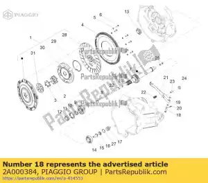 Piaggio Group 2A000384 pasador de palanca - Lado inferior