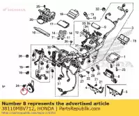 38110MBV712, Honda, corno assy. (alto) honda  cb cbf trx xr 125 420 500 1000 1100 1300 2003 2005 2006 2007 2008 2009 2010 2012 2013 2020, Nuovo