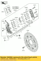 430481100, Kawasaki, piston-caliper zx636-b1h kawasaki zx 600 1000 2003 2004 2008 2009 2010, New