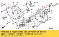 11391MCA010, Honda, joint, couvercle de transmission honda  gl 1800 2001 2002 2003 2004 2005 2006 2007 2008 2009 2010 2012 2013 2017, Nouveau