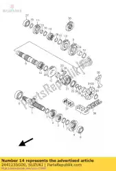 Ici, vous pouvez commander le chien, coulissant no. Auprès de Suzuki , avec le numéro de pièce 2441235G00: