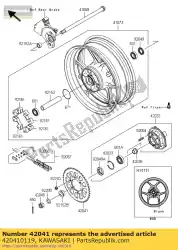 Qui puoi ordinare mozzo ruota dentata, zt800ads 45t da Kawasaki , con numero parte 420410119: