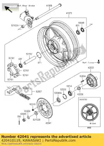 kawasaki 420410119 mozzo ruota dentata, zt800ads 45t - Il fondo