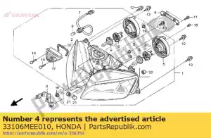 Honda 33106MEE010 stay, bank angle sensor - Bottom side