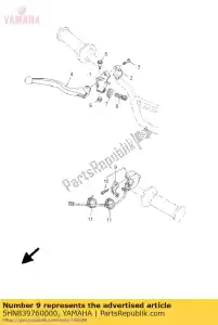 yamaha 5HN839760000 interrupteur, poignée 1 - La partie au fond